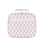 Mini Insulated Lunch Bag - Caramel Check