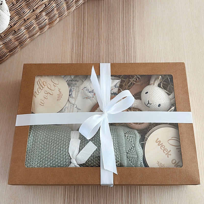 Large Newborn Gift Box | Sage