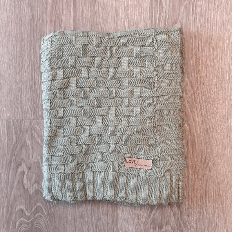 Hunter Knit Blanket - Sage