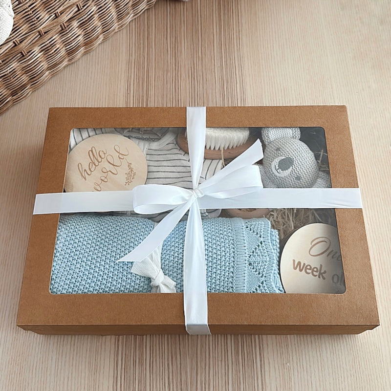 Large Newborn Gift Box | Cornflower Blue