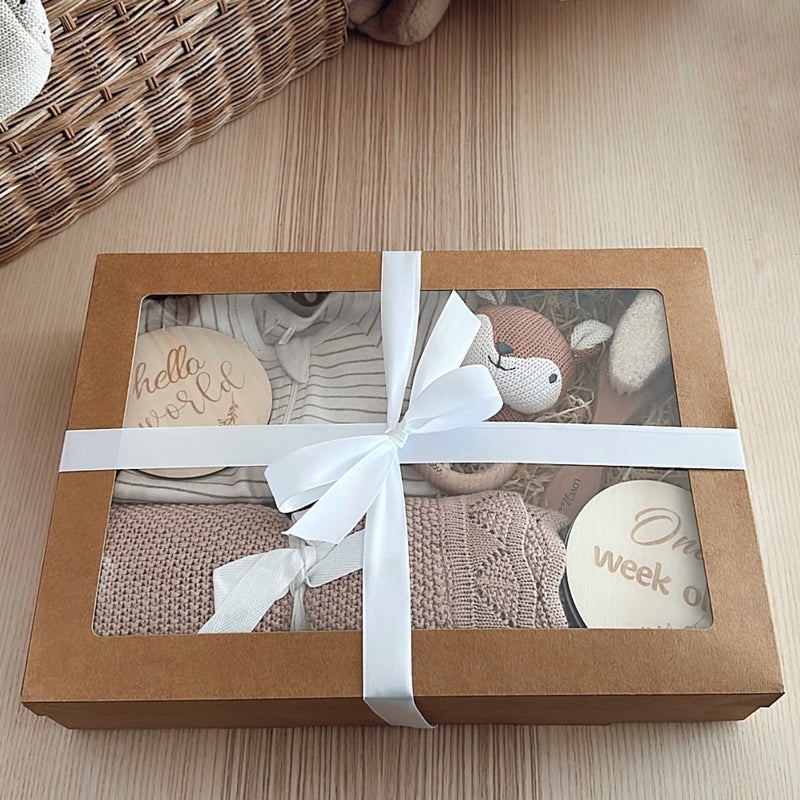 Large Newborn Gift Box | Latte