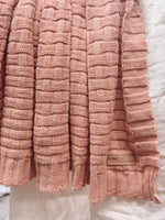 Hunter Knit Blanket - Dusty Rose