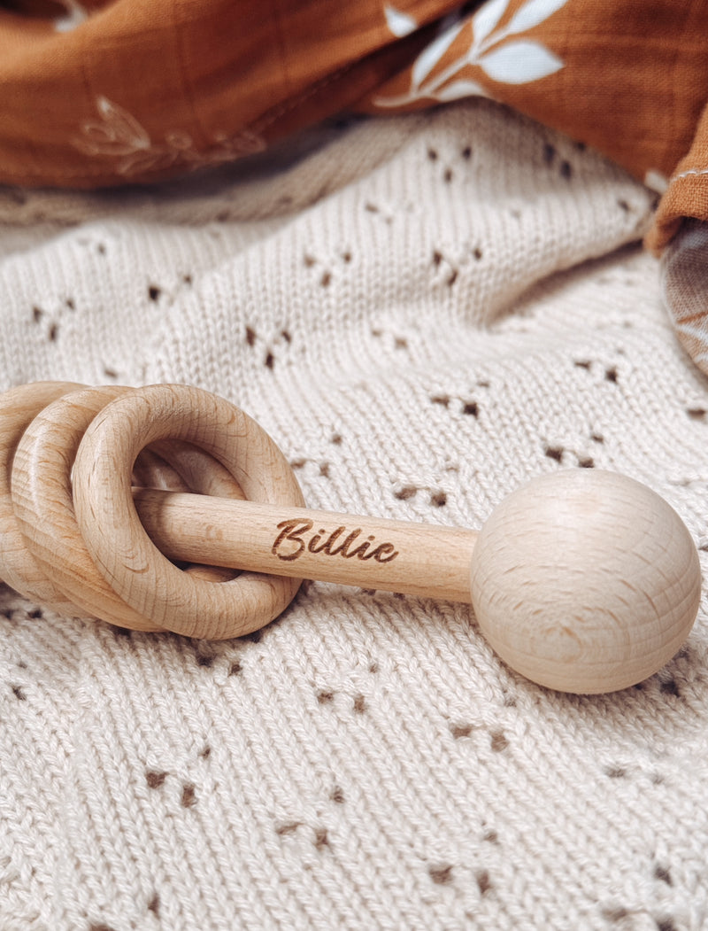 Natural Wooden Rattle