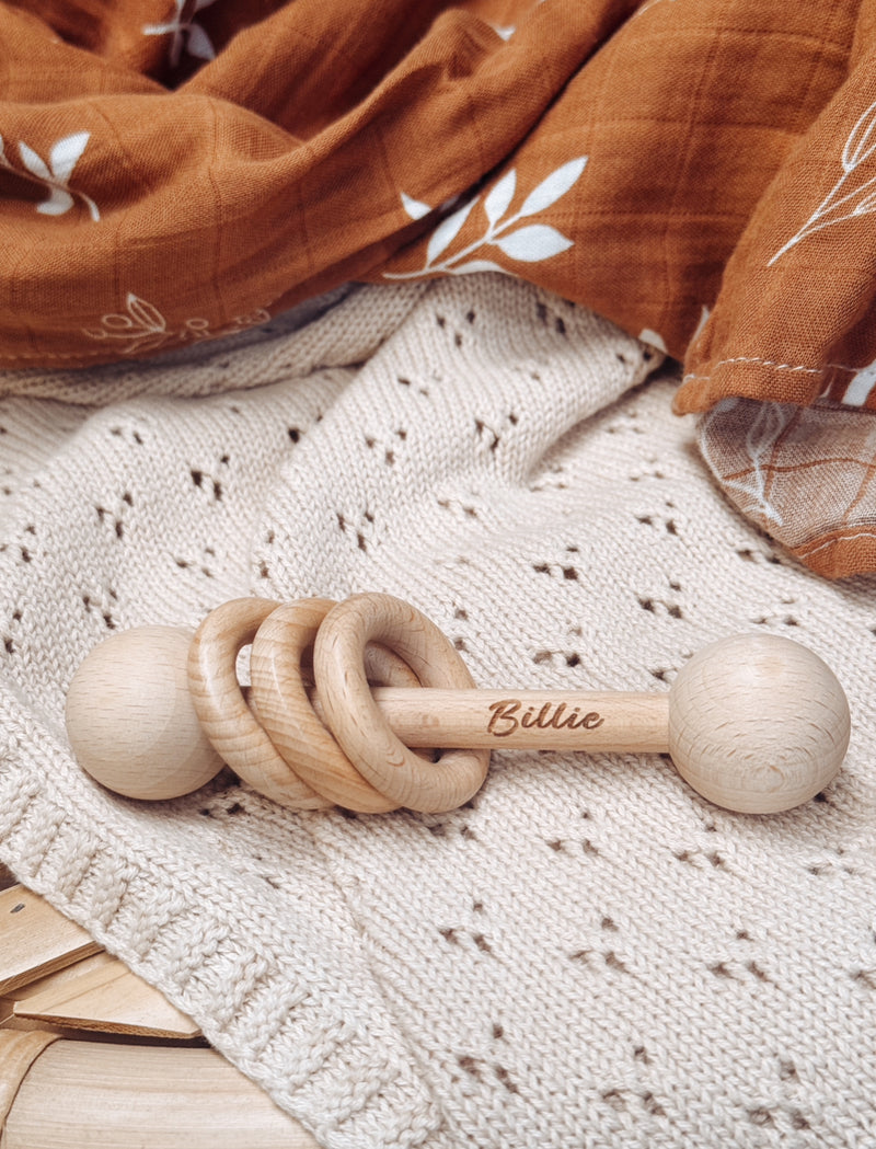 Natural Wooden Rattle