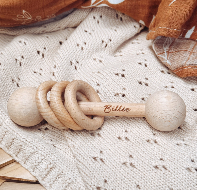 Natural Wooden Rattle