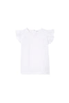 White Broderie Frill Tee