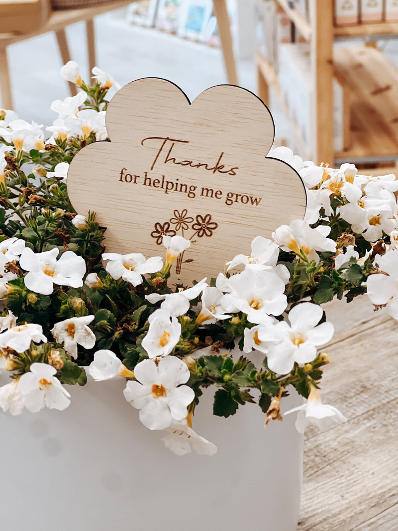Thanks For Helping Me Grow | Daisy