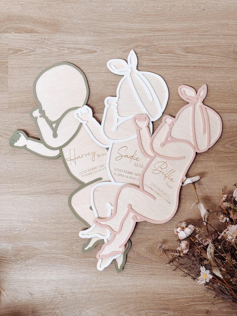 Baby | Custom Birth Plaque 1:1