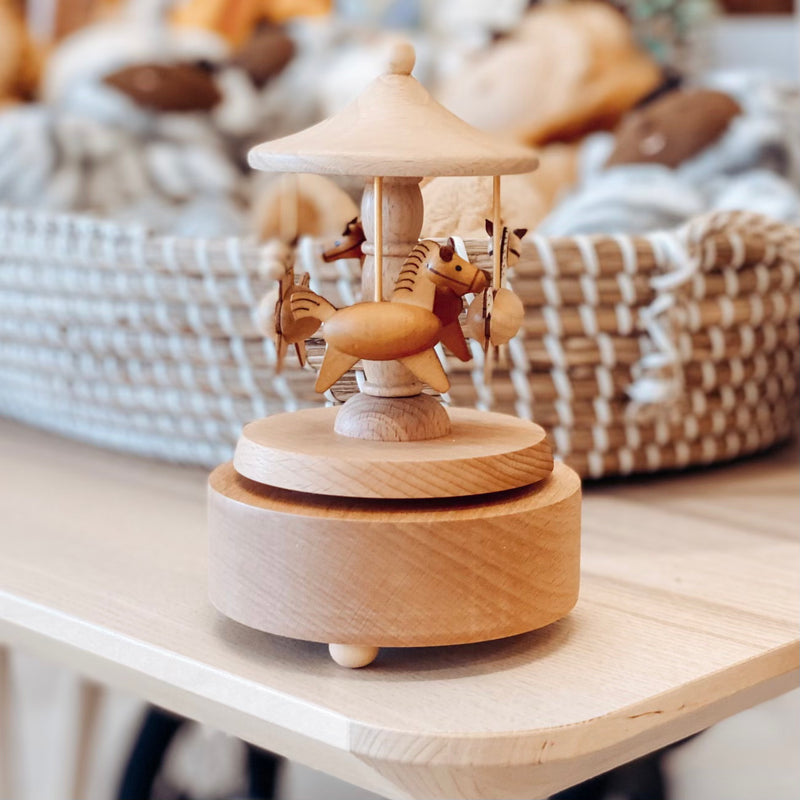 Contemporary Wooden Musical Carousel | Horses