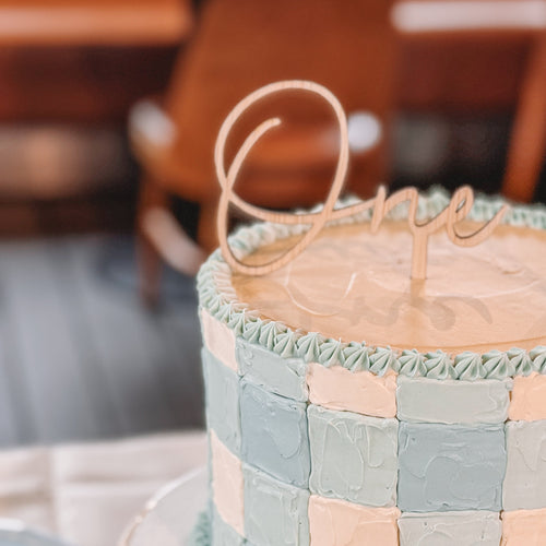 Wooden Cake Topper