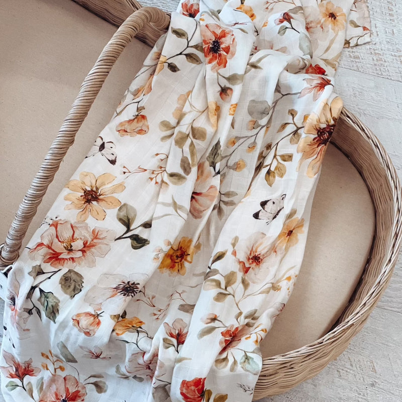 Butterfly Floral | Muslin Wrap