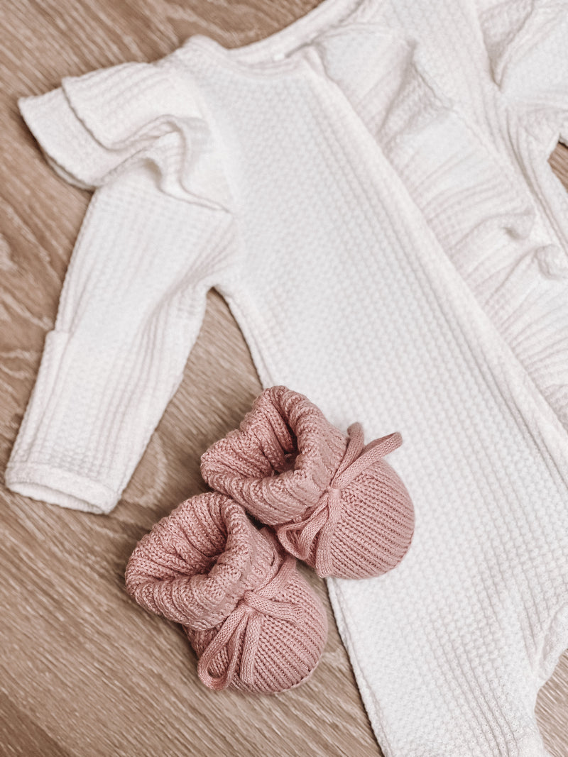 Milk | Waffle Frill Romper & Headband