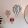 Acrylic & Timber Wall Art | Earthy Hot Air Balloons