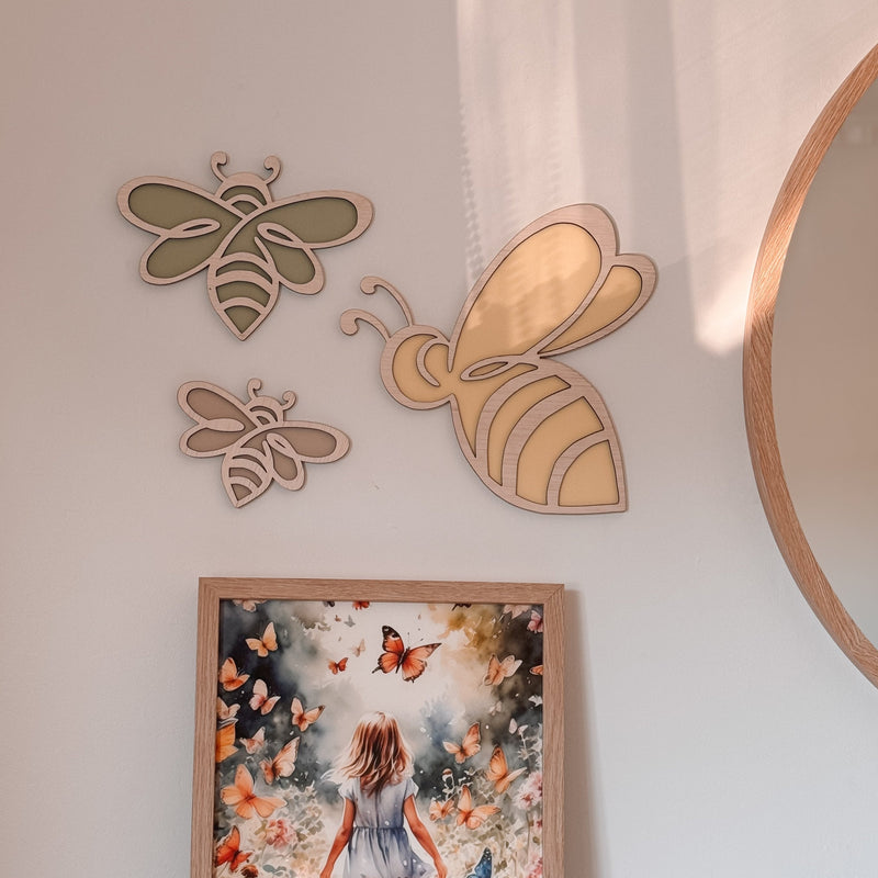 Acrylic & Timber Wall Art | Bees