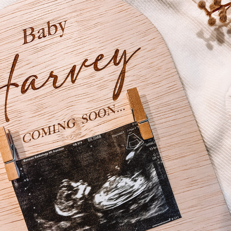 Pregnancy Announcement Plaque | Ultrasound