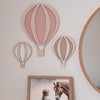 Acrylic & Timber Wall Art | Pink Hot Air Balloons