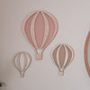 Acrylic & Timber Wall Art | Pink Hot Air Balloons