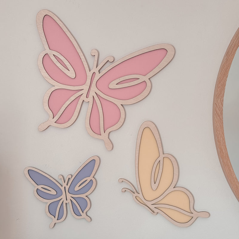 Acrylic & Timber Wall Decals | Butterflies