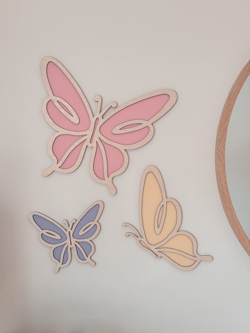 Acrylic & Timber Wall Decals | Butterflies