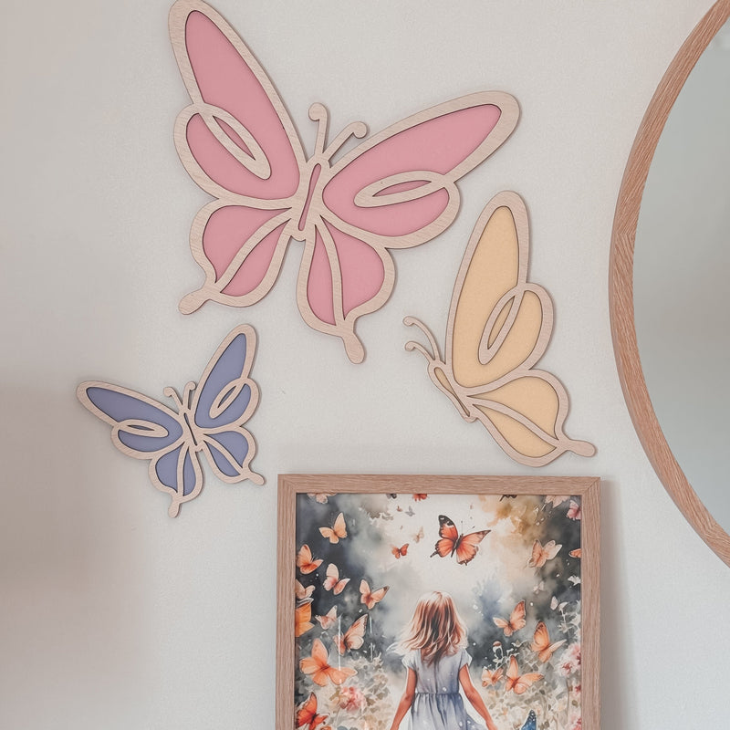 Acrylic & Timber Wall Decals | Butterflies