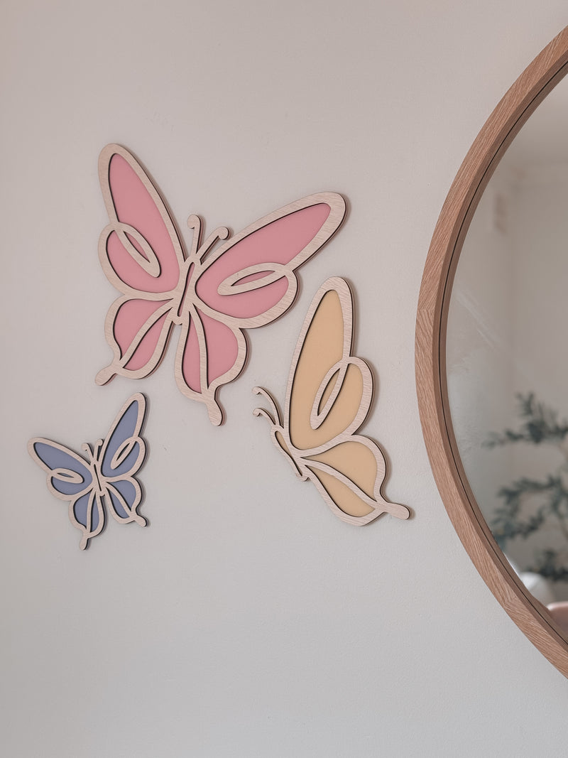 Acrylic & Timber Wall Decals | Butterflies