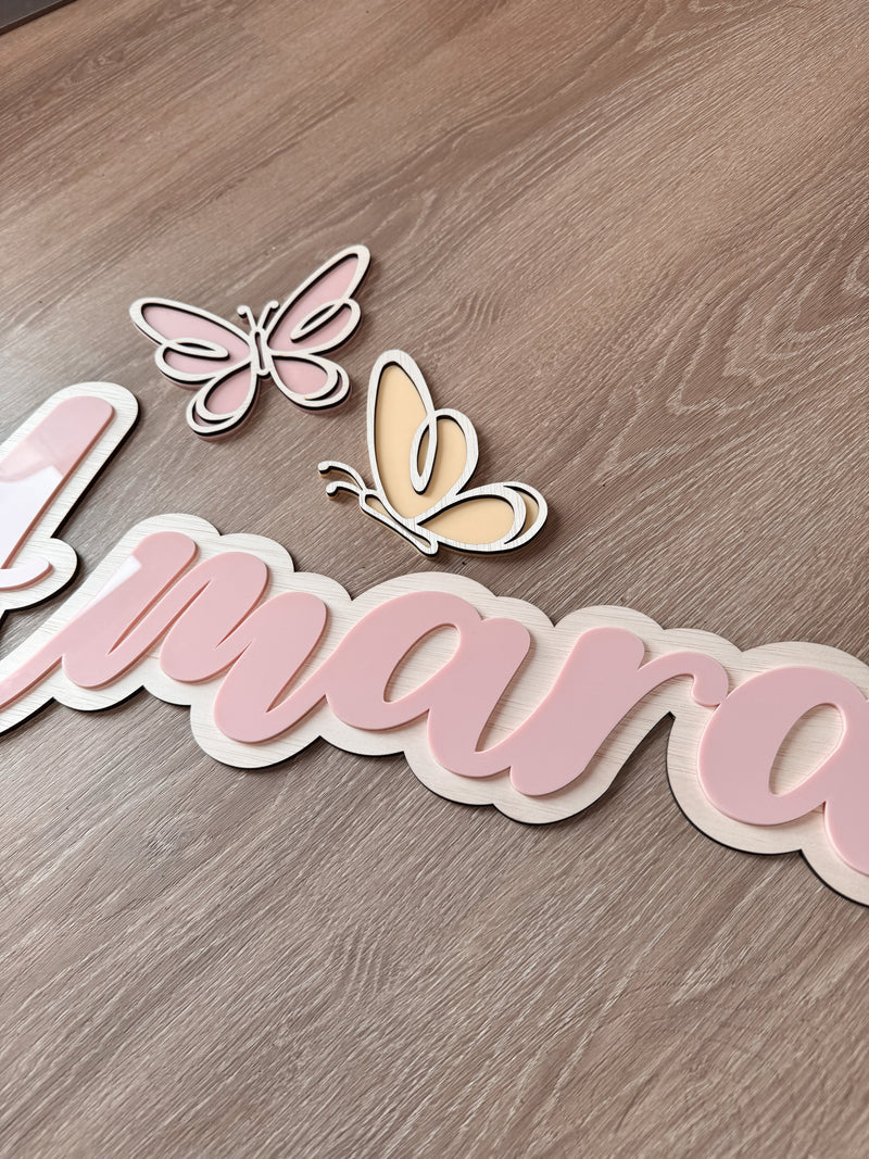 Acrylic & Timber Wall Decals | Butterflies