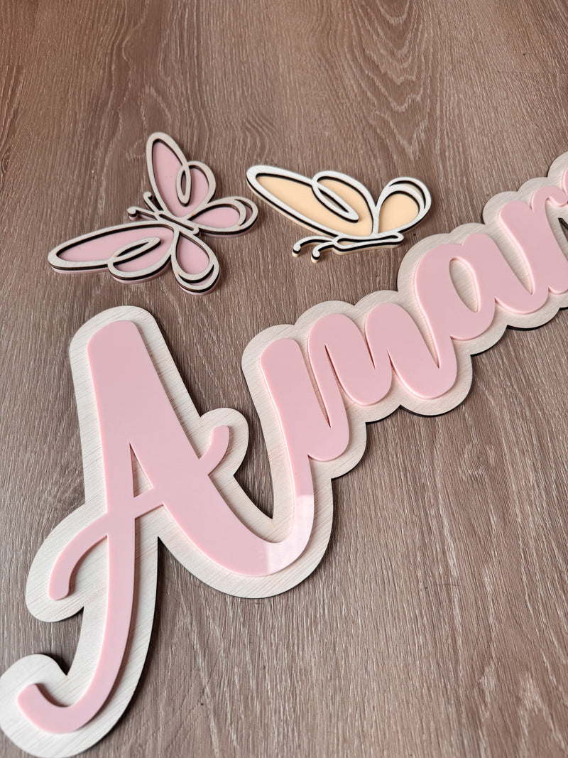 Acrylic & Timber Wall Decals | Butterflies