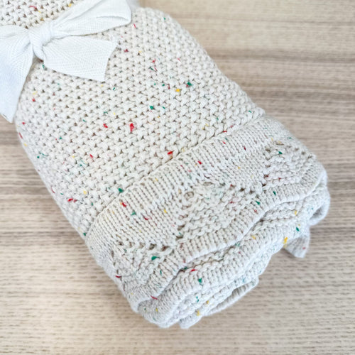 Riley Knitted Blanket | Confetti