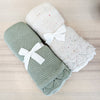 Riley Knitted Blanket | Sage