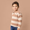 Stripe Knitted Jumper W Collar 3-5Y
