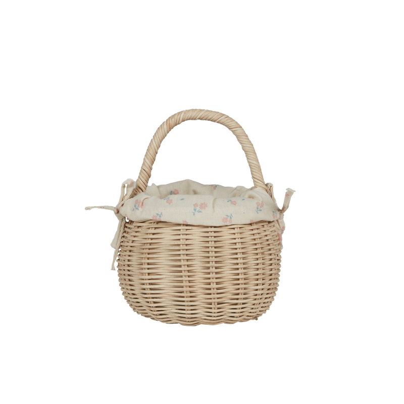 Rattan Berry Basket With Lining | Pansy