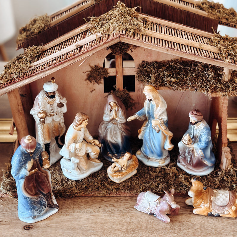 Traditional Ceramic Nativity Scene