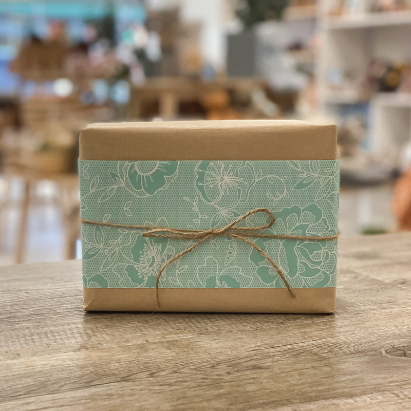 Gift Wrap | Aqua Floral