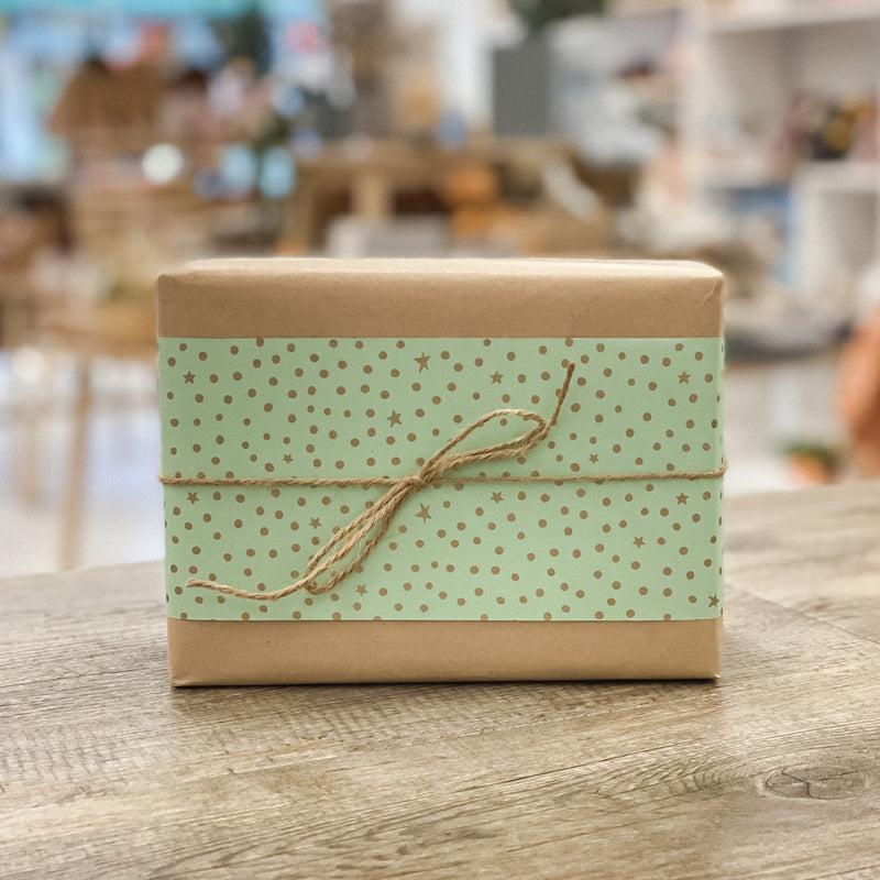 Gift Wrap | Mint Dots & Stars