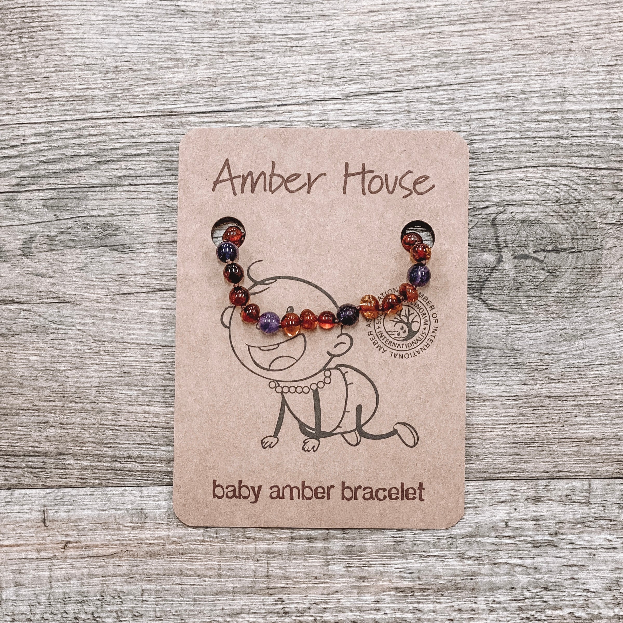 Honey Polished Baroque Baltic Amber Teething Bracelet-Anklet for Baby
