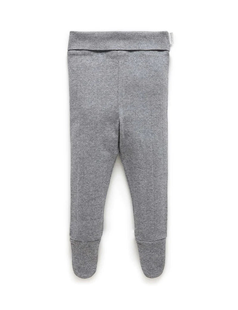 Pointelle Legging Smoke Little Dottie