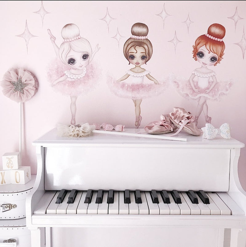Ruby the Ballerina Fabric Wall Decals