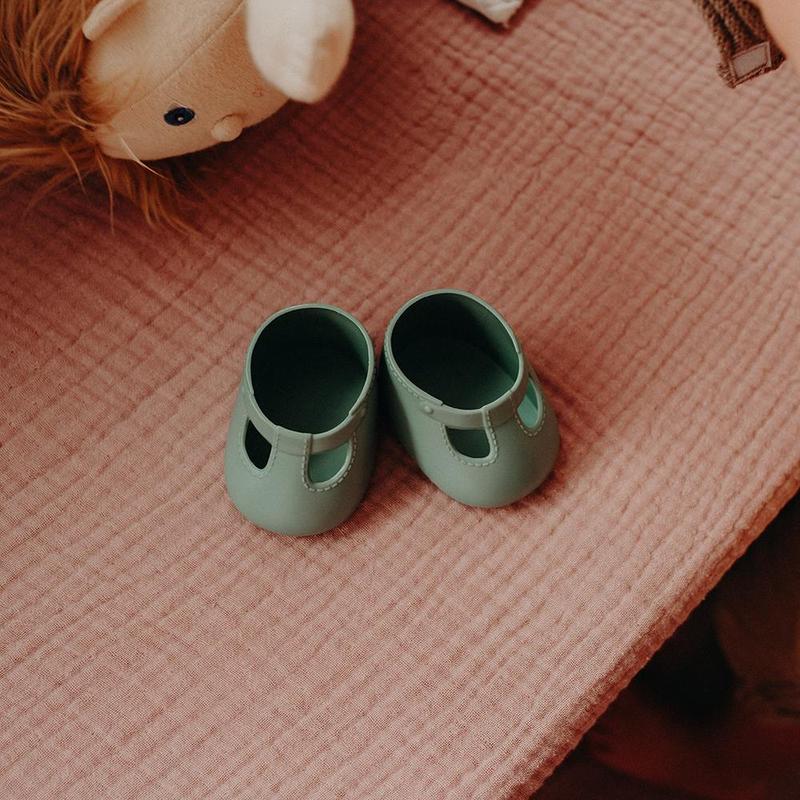 Dinkum Doll Shoes - Basil Green