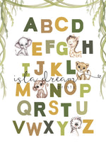 Jungle Animal Alphabet Poster