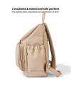 Faux Leather Nappy Backpack - Oat Dimple