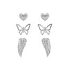 Kids Silver Earrings - Angel Set