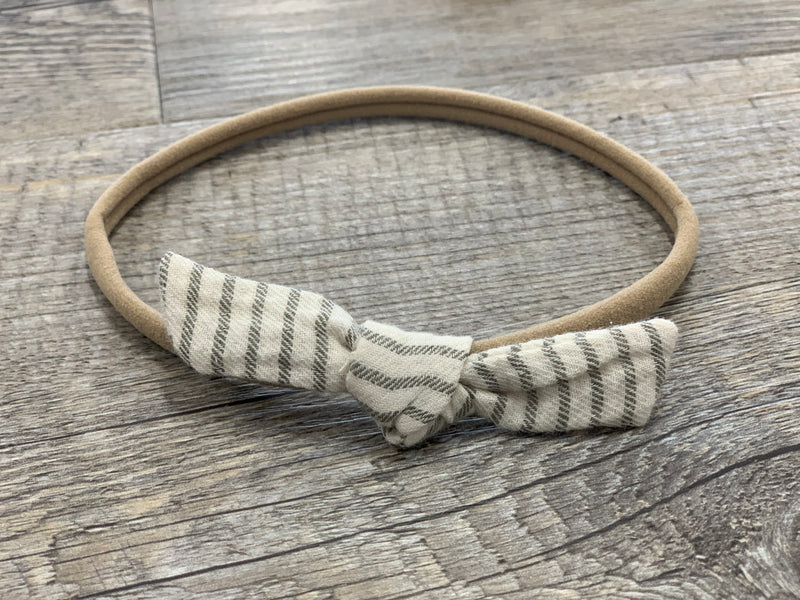 Little Knot Headband - Basil Stripe