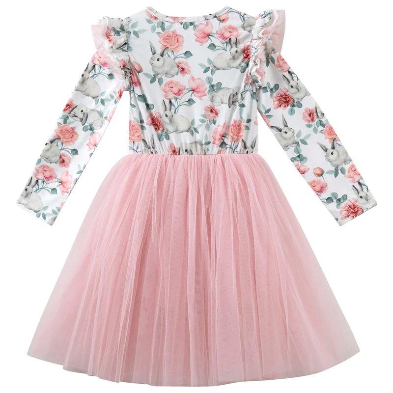 Bunny Love L/S Tutu Dress | Soft Pink