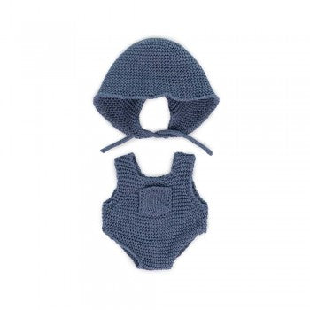 Miniland Clothing | Knitted Romper & Hood 21cm